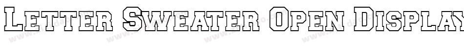 Letter Sweater Open Display SSi Bold字体转换